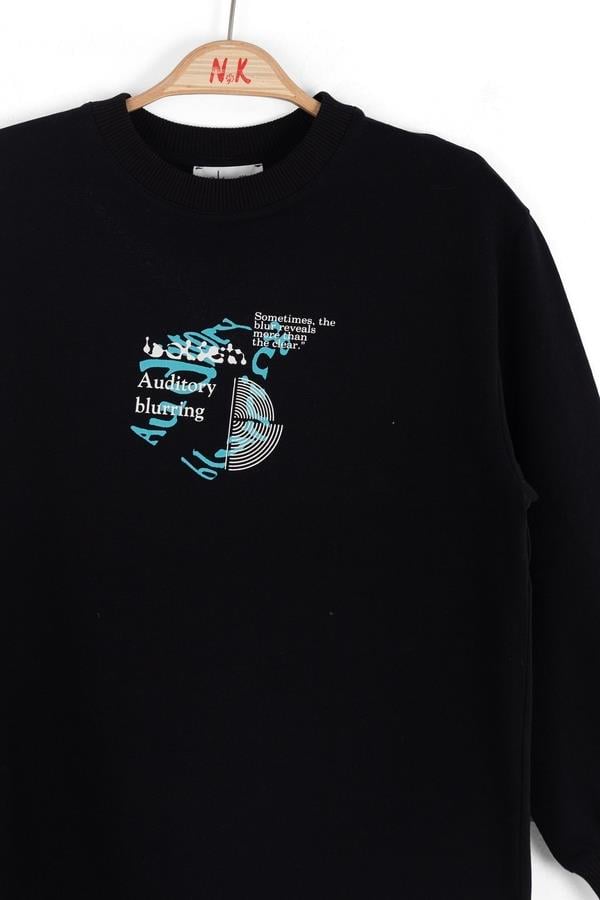 Nk Erkek Çocuk Blur Sweatshirt 8-14 Yaş Siyah