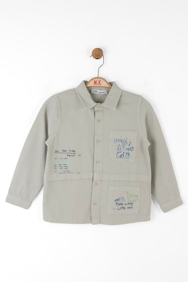 Nk Erkek Çocuk Car Gömlek 4-8 Yaş Gri