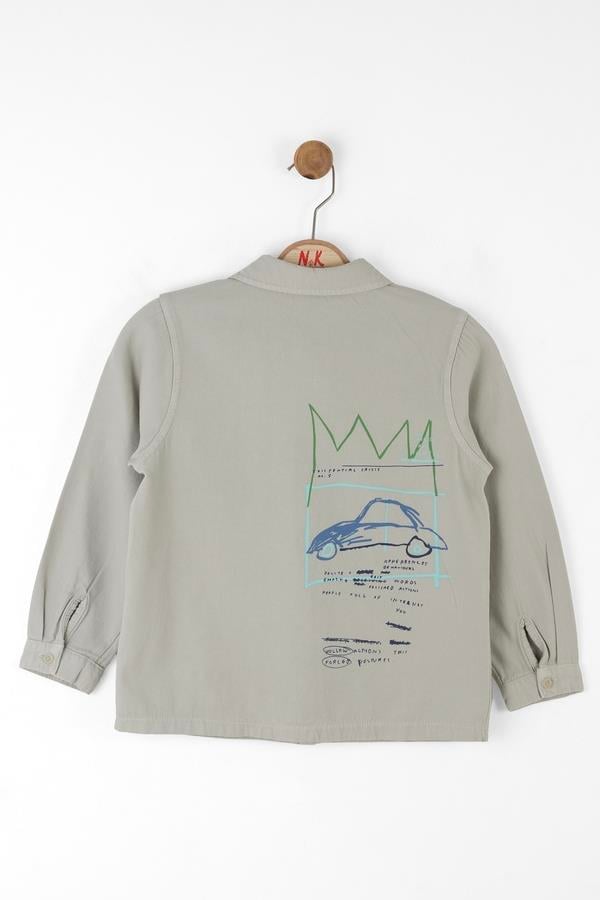 Nk Erkek Çocuk Car Gömlek 4-8 Yaş Gri