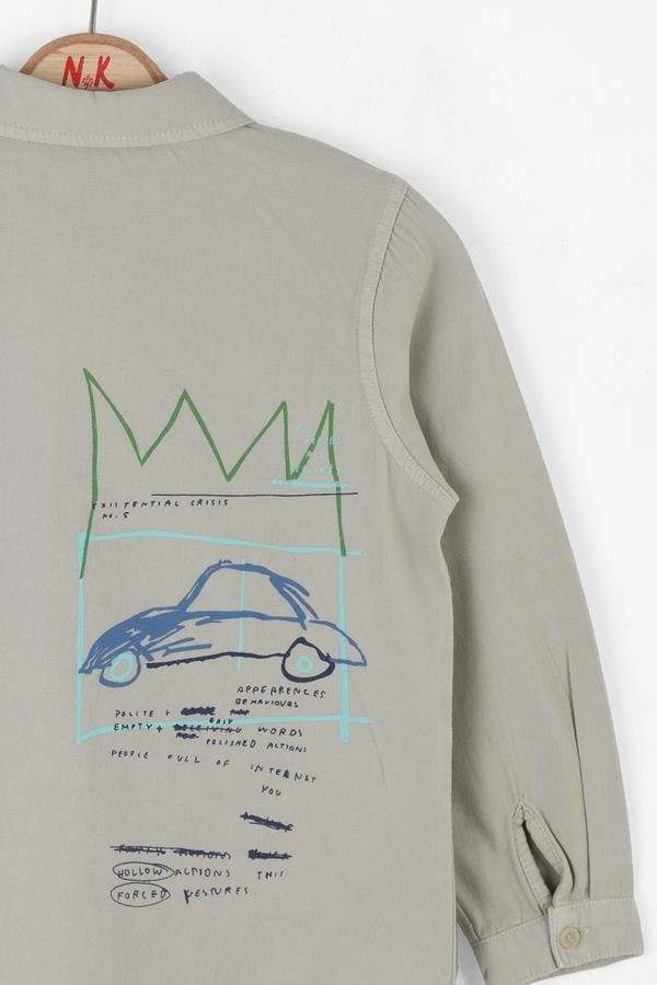 Nk Erkek Çocuk Car Gömlek 4-8 Yaş Gri