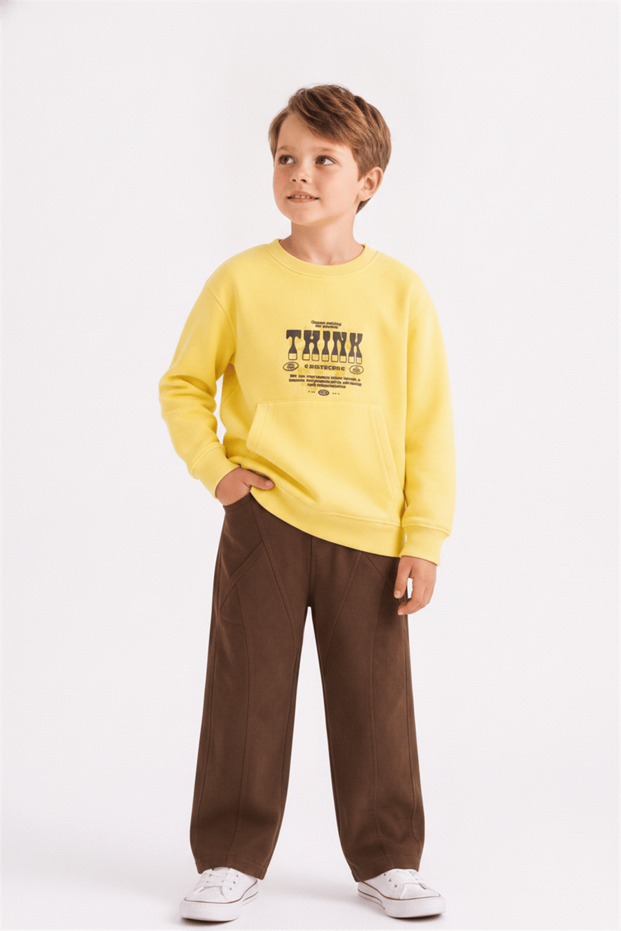Nk Erkek Çocuk Chartreuse Sweat 4-8 Yaş Sarı