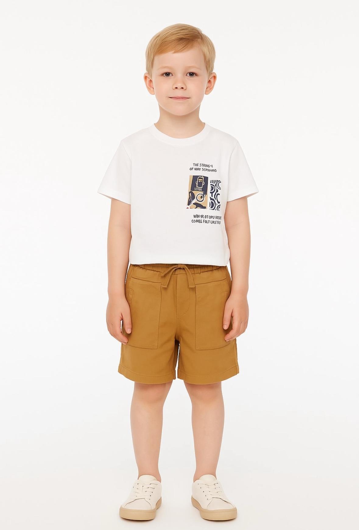 Nk Erkek Çocuk Circle Tshirt 4-8 Yaş Ekru