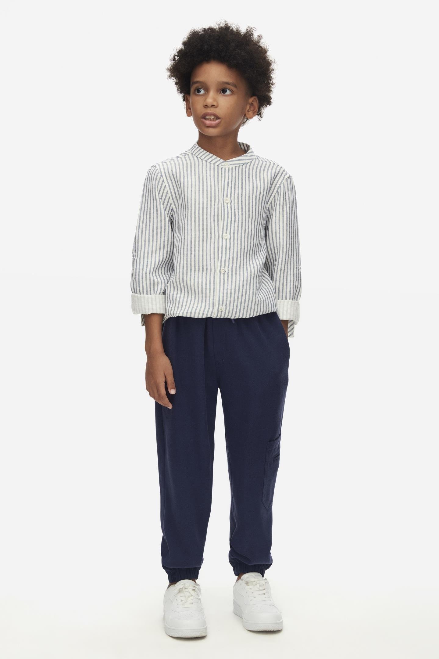 Nk Erkek Çocuk Çizgili Gömlek 8-14 Yaş Mavi