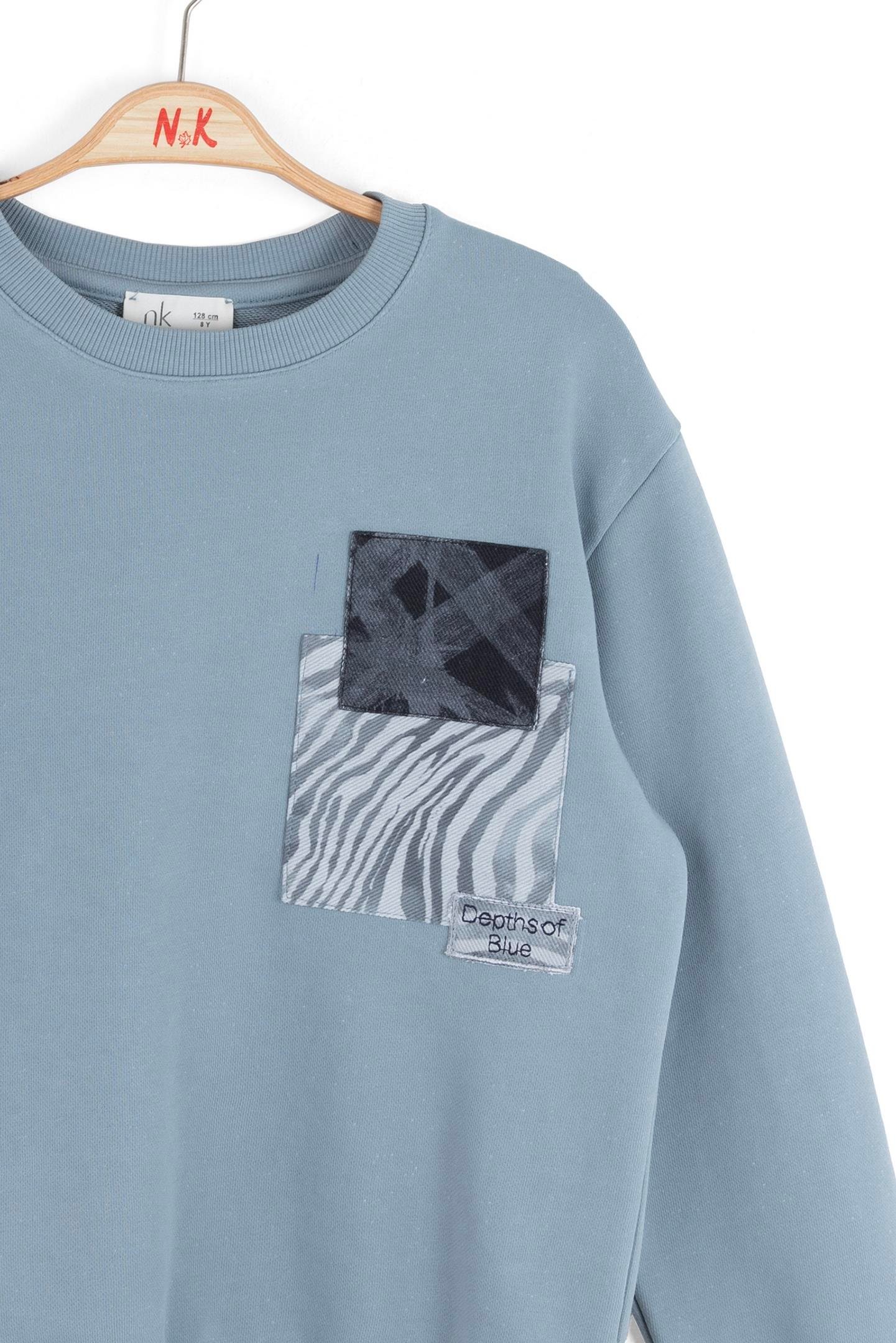 Nk Erkek Çocuk Depthsof Sweatshirt 8-14 Yaş Mavi