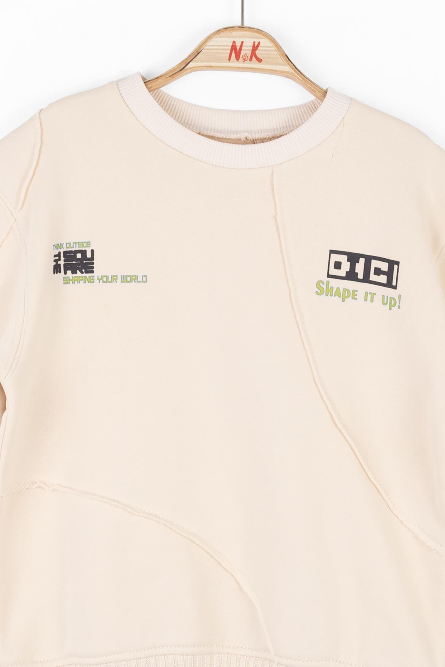 Nk Erkek Çocuk Digi Sweatshirt 4-8 Yaş KREM