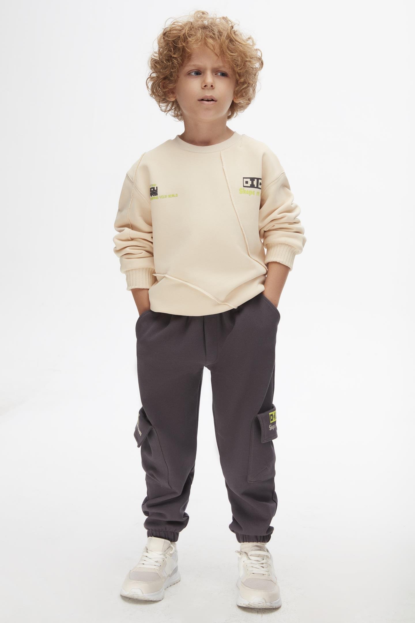 Nk Erkek Çocuk Digi Sweatshirt 4-8 Yaş KREM