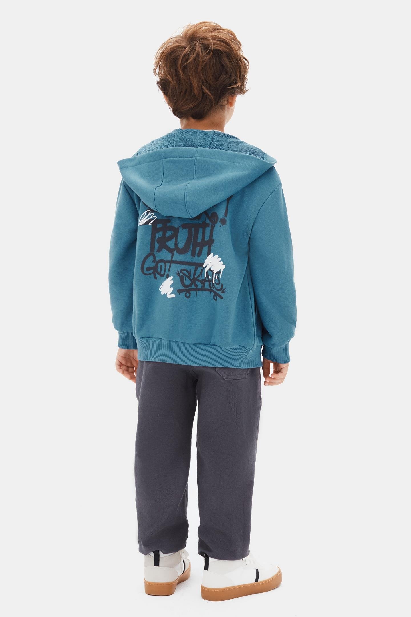 Nk Erkek Çocuk Freedom Fermuarlı Sweatshirt 4-8 Yaş Mavi