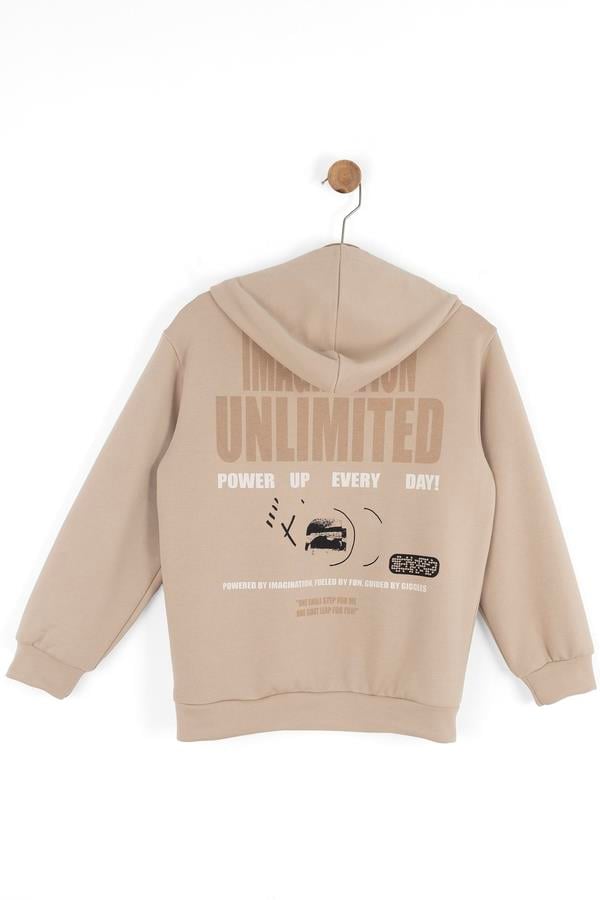 Nk Erkek Çocuk Fun Kapüşonlu Sweatshirt 8-14 Yaş Camel