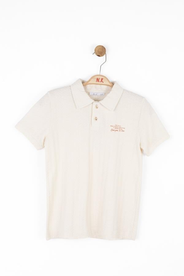Nk Erkek Çocuk Grow Polo Yaka Tshirt 8-14 Yaş Krem