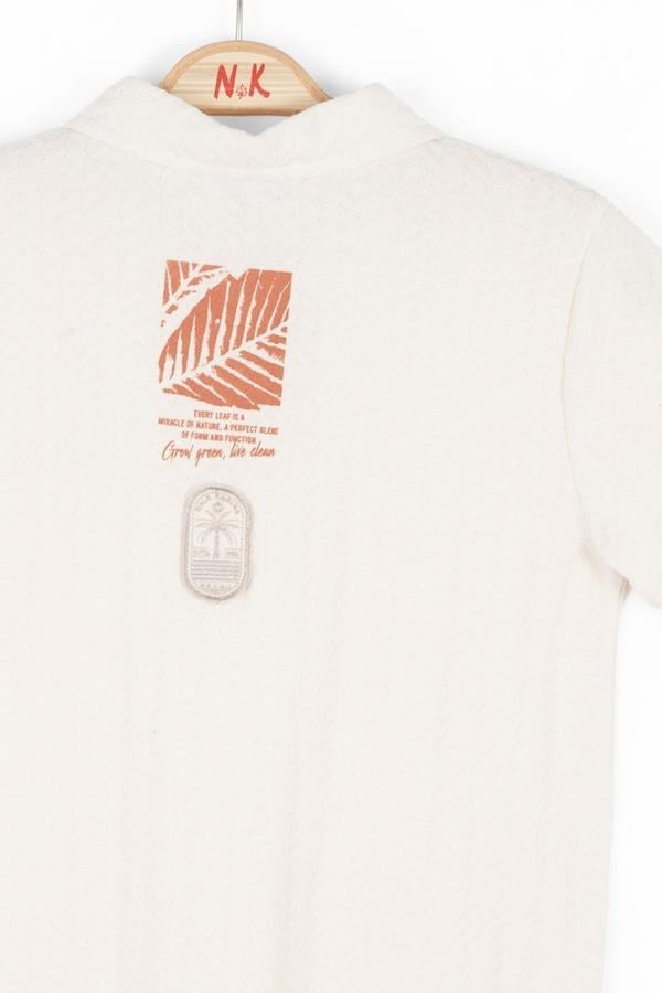 Nk Erkek Çocuk Grow Polo Yaka Tshirt 8-14 Yaş Krem