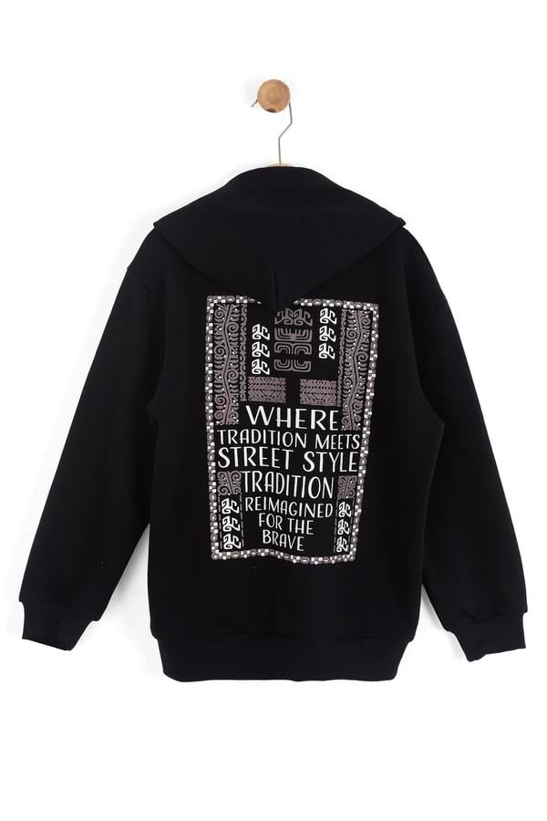 Nk Erkek Çocuk Havana Fermuarlı Sweatshirt 8-14 Yaş Siyah