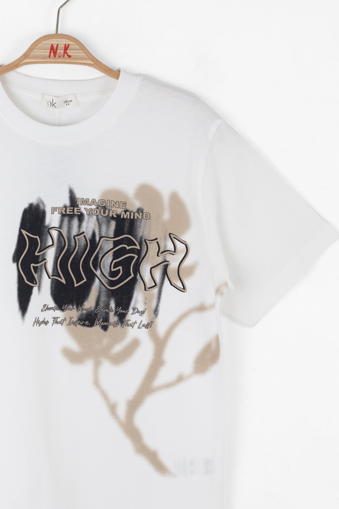 Nk Erkek Çocuk Hıgh Tshirt 8-14 Yaş Ekru