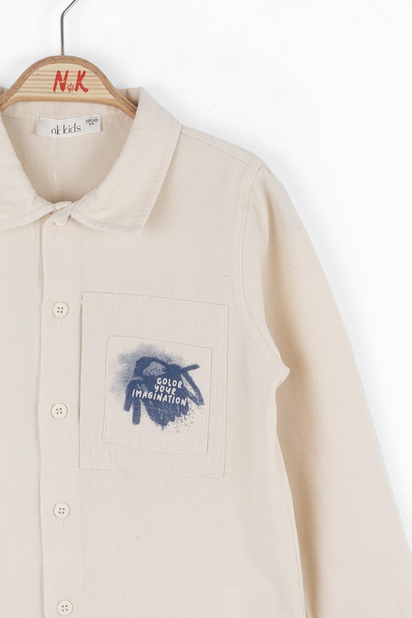 Nk Erkek Çocuk Imagınatıon Gömlek 4-8 Yaş Krem