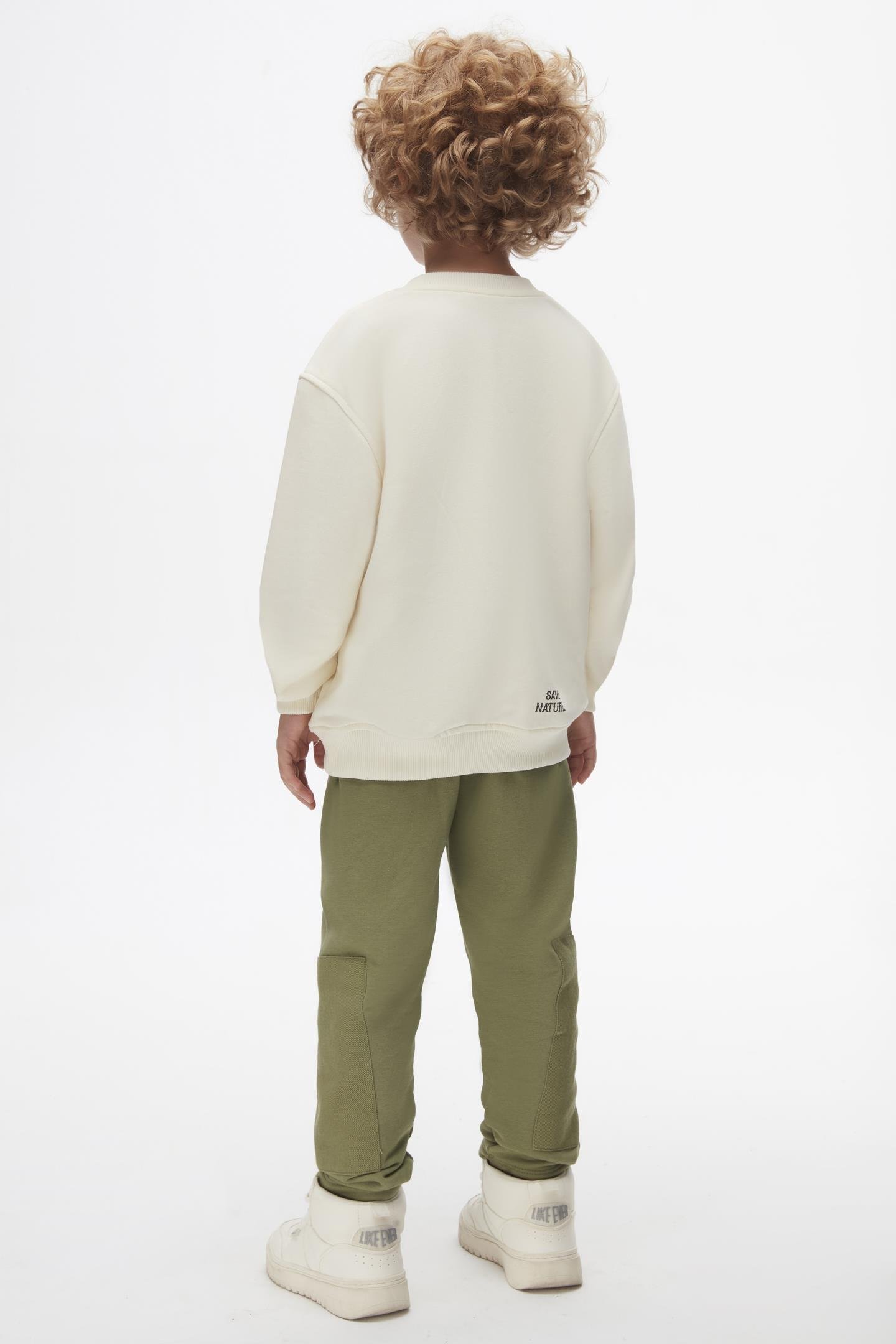 Nk Erkek Çocuk Kaktüs Sweatshirt 4-8 Yaş KREM