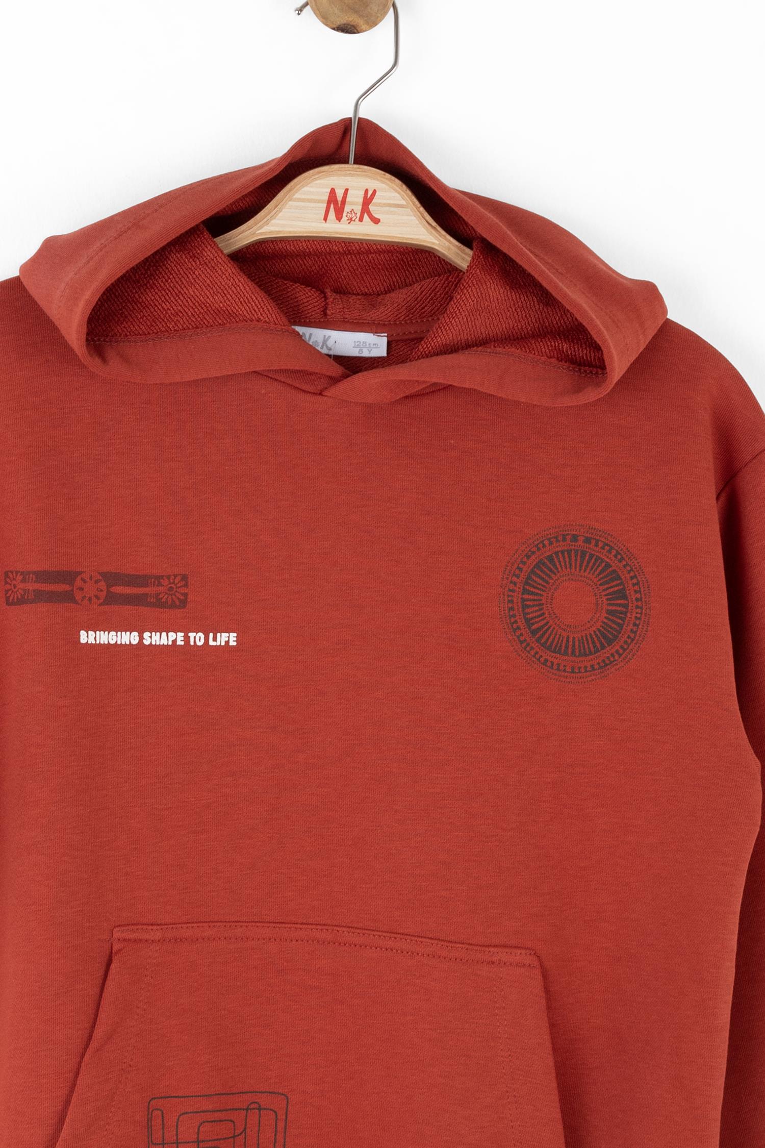 Nk Erkek Çocuk Labirent Sweatshirt 8-14 Yaş KİREMİT