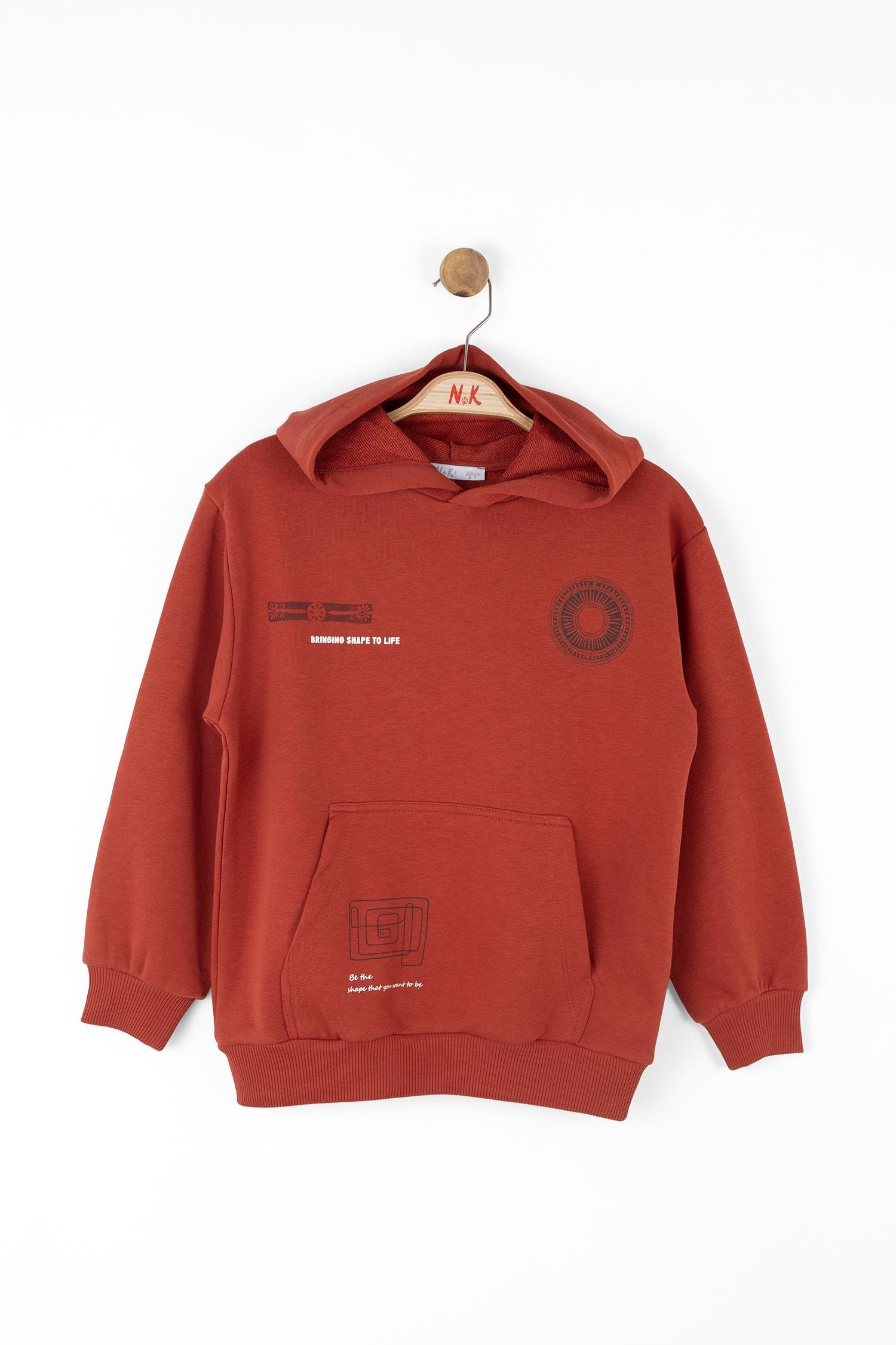 Nk Erkek Çocuk Labirent Sweatshirt 8-14 Yaş KİREMİT