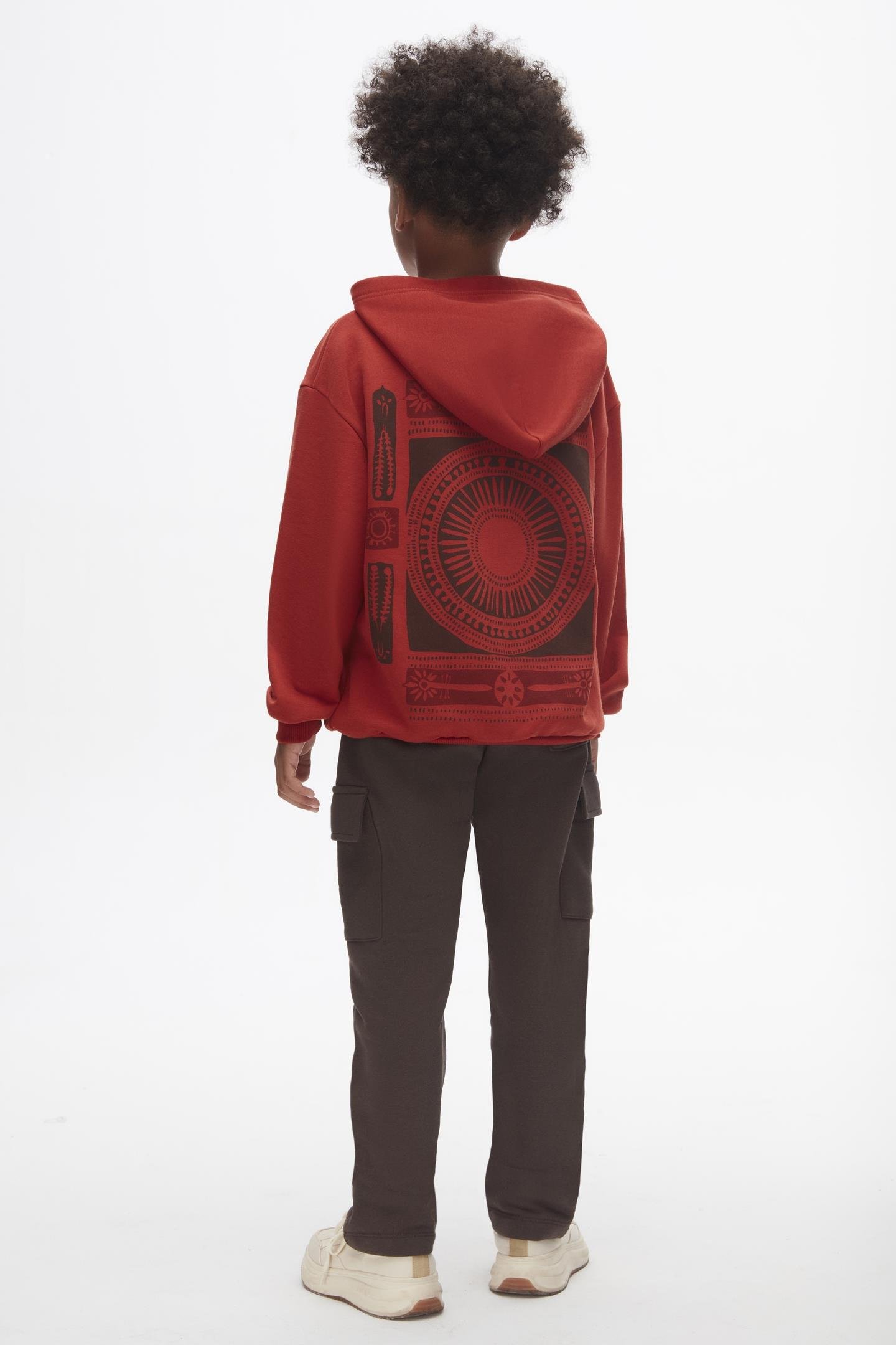 Nk Erkek Çocuk Labirent Sweatshirt 8-14 Yaş KİREMİT