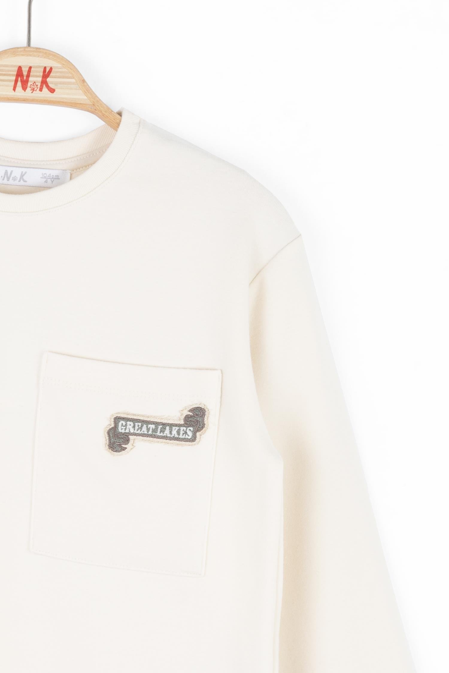 Nk Erkek Çocuk Laker Sweatshirt 4-8 Yaş EKRU