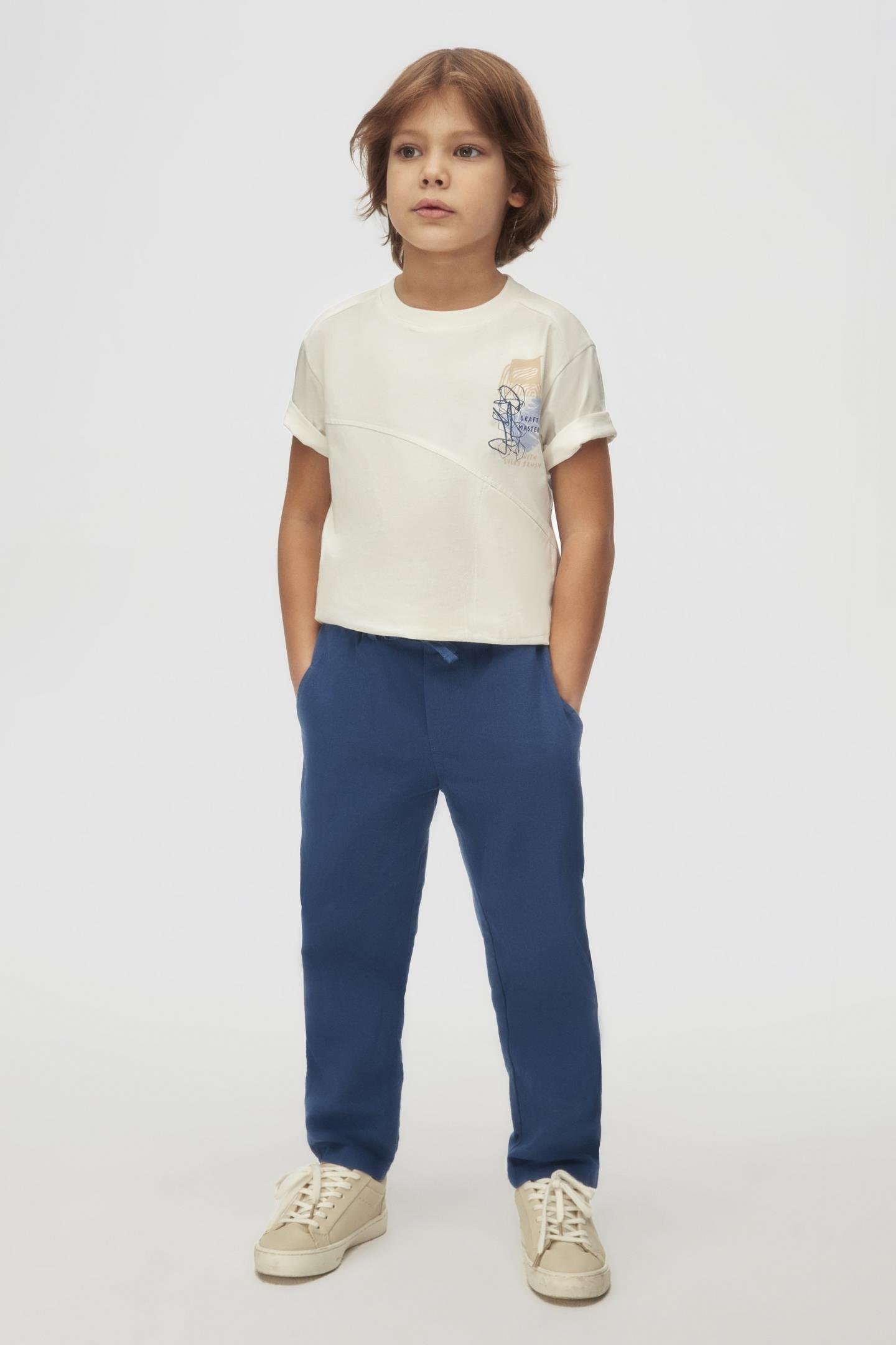 Nk Erkek Çocuk Masterpiece Tshirt 4-8 Yaş Ekru