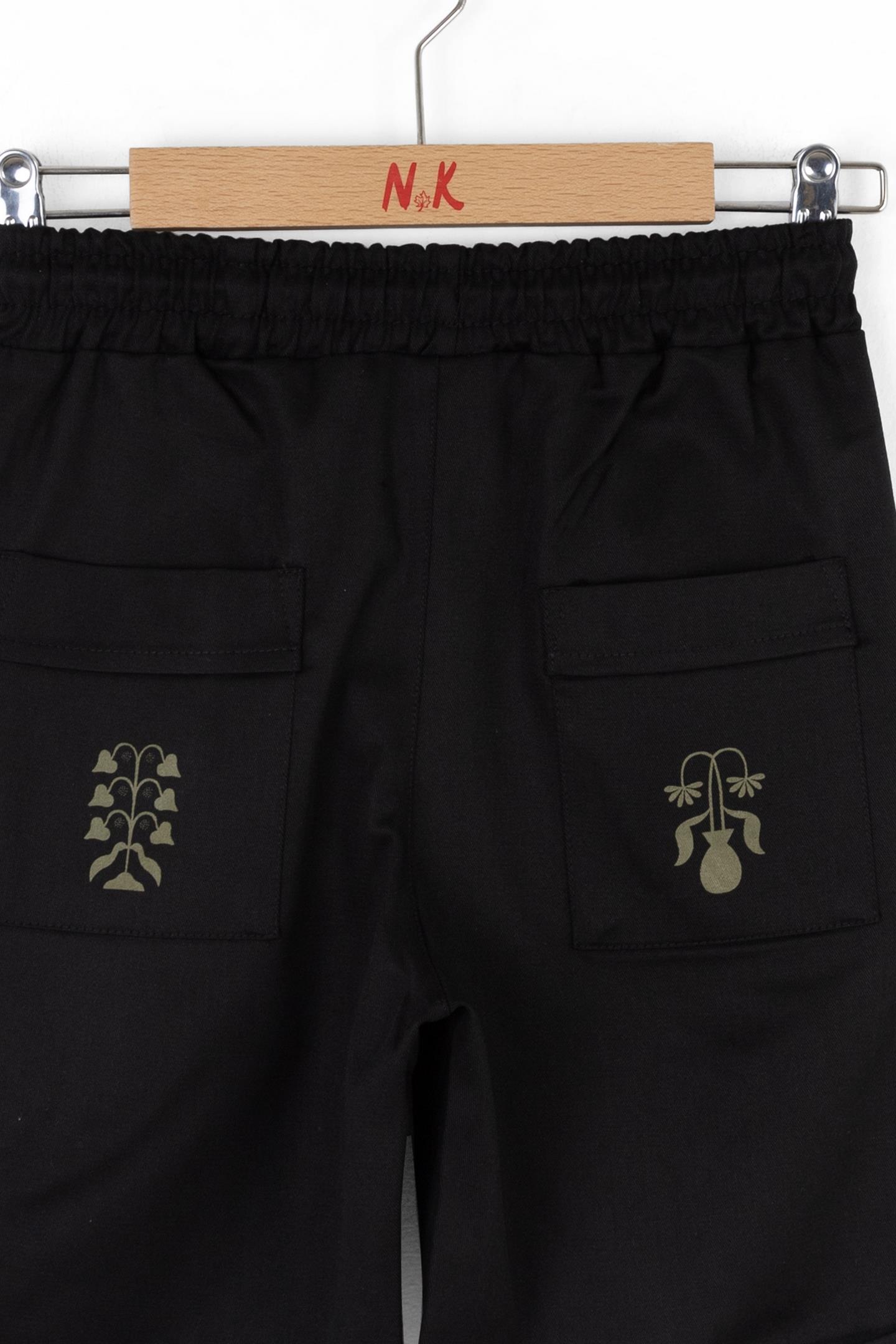 Nk Erkek Çocuk Motif Desen Şort 8-14 Yaş Siyah