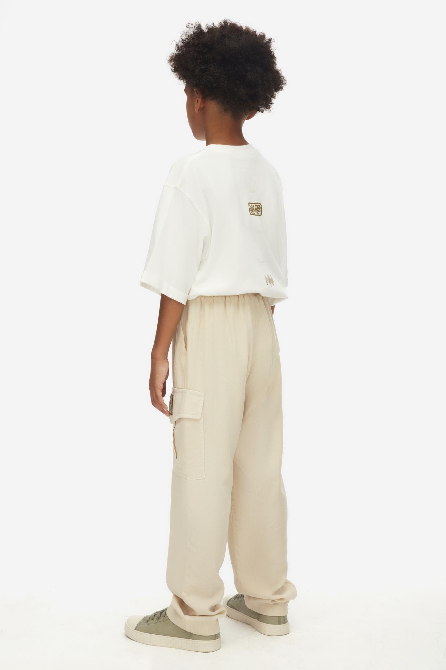 Nk Erkek Çocuk Motif Pantolon 8-14 Yaş Krem