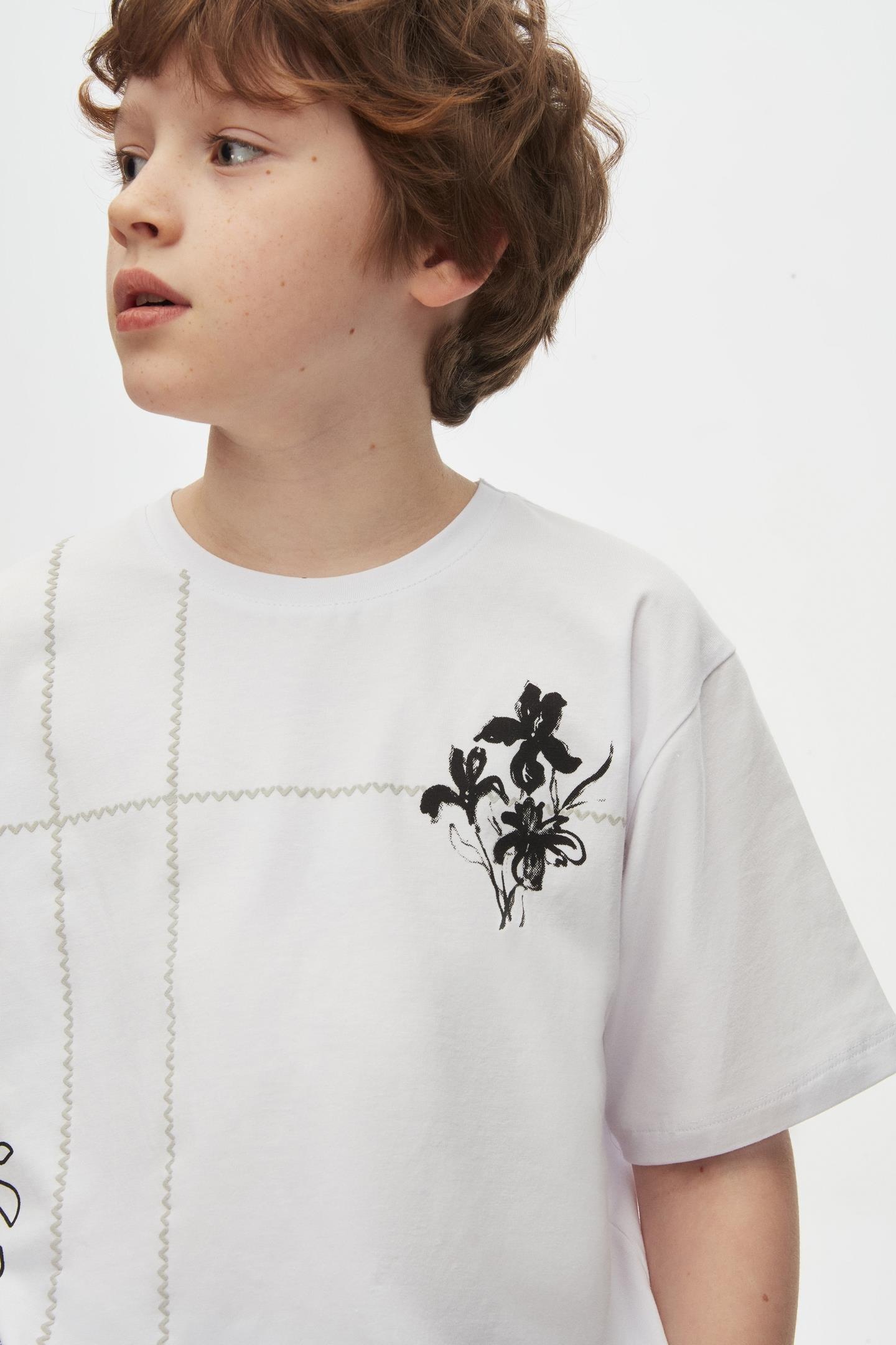 Nk Erkek Çocuk Noir Tshirt 8-14 Yaş Beyaz