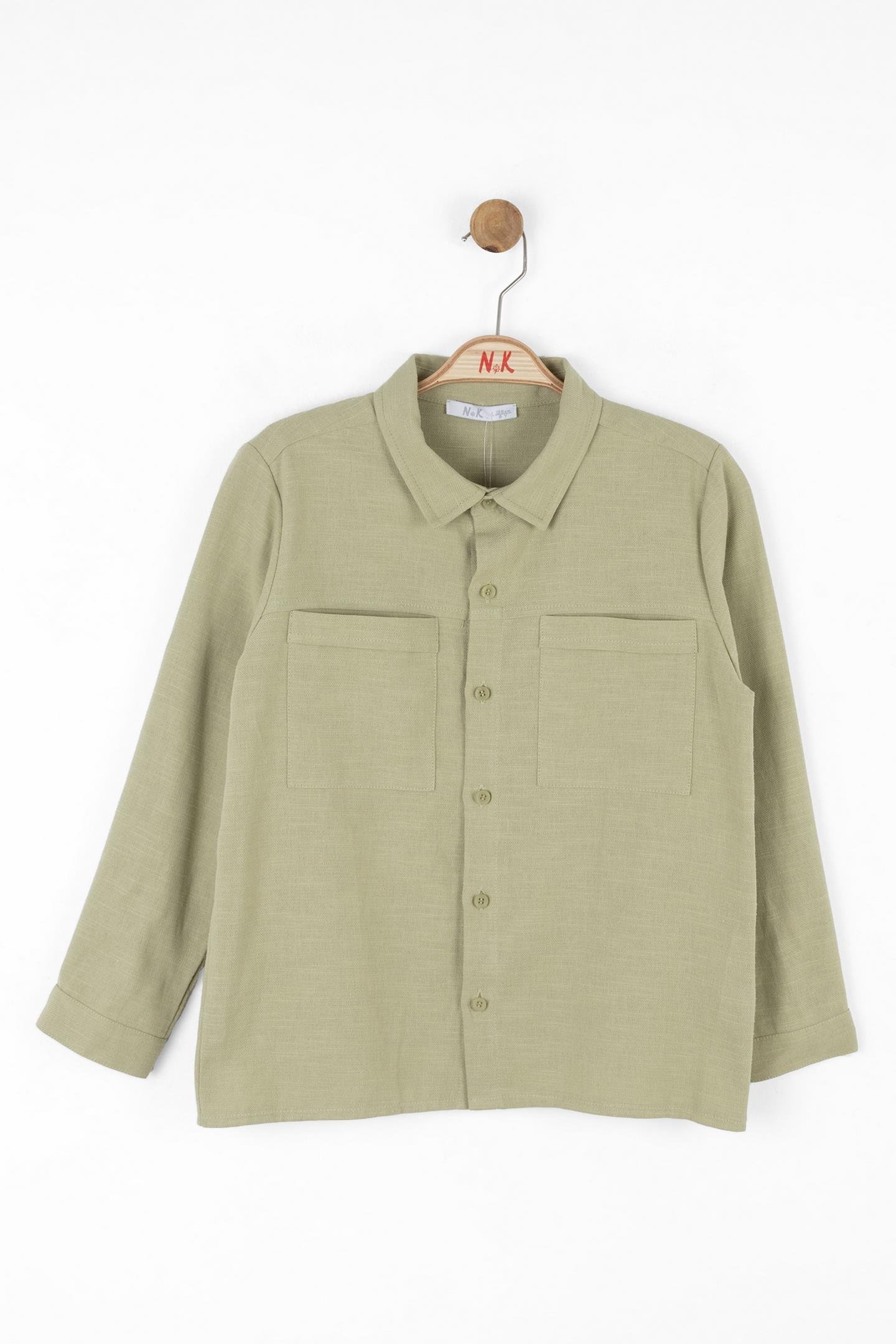 Nk Erkek Çocuk Olivet Gömlek 8-14 Yaş Yeşil