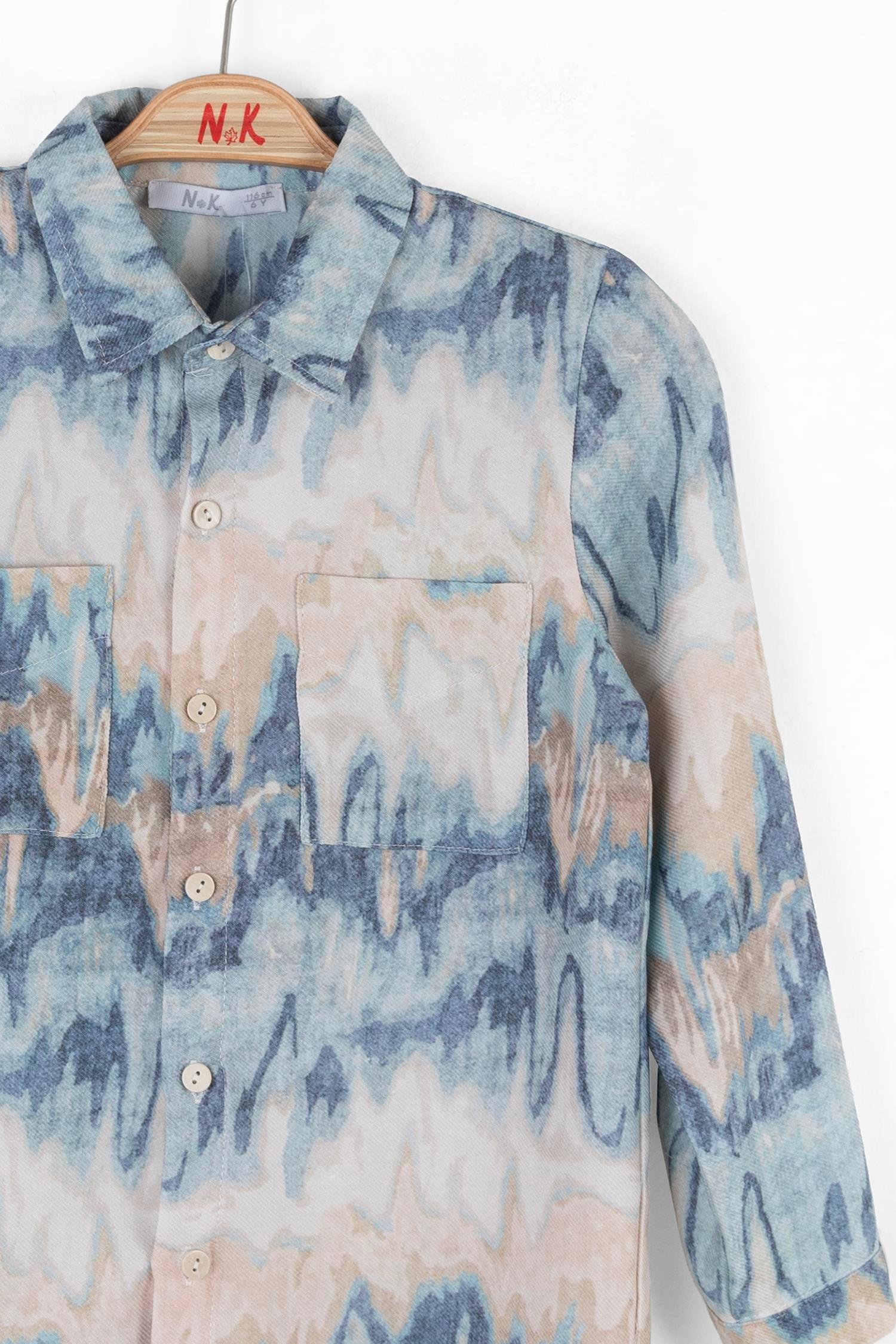 Nk Erkek Çocuk Planet Gömlek 4-8 Yaş Mavi