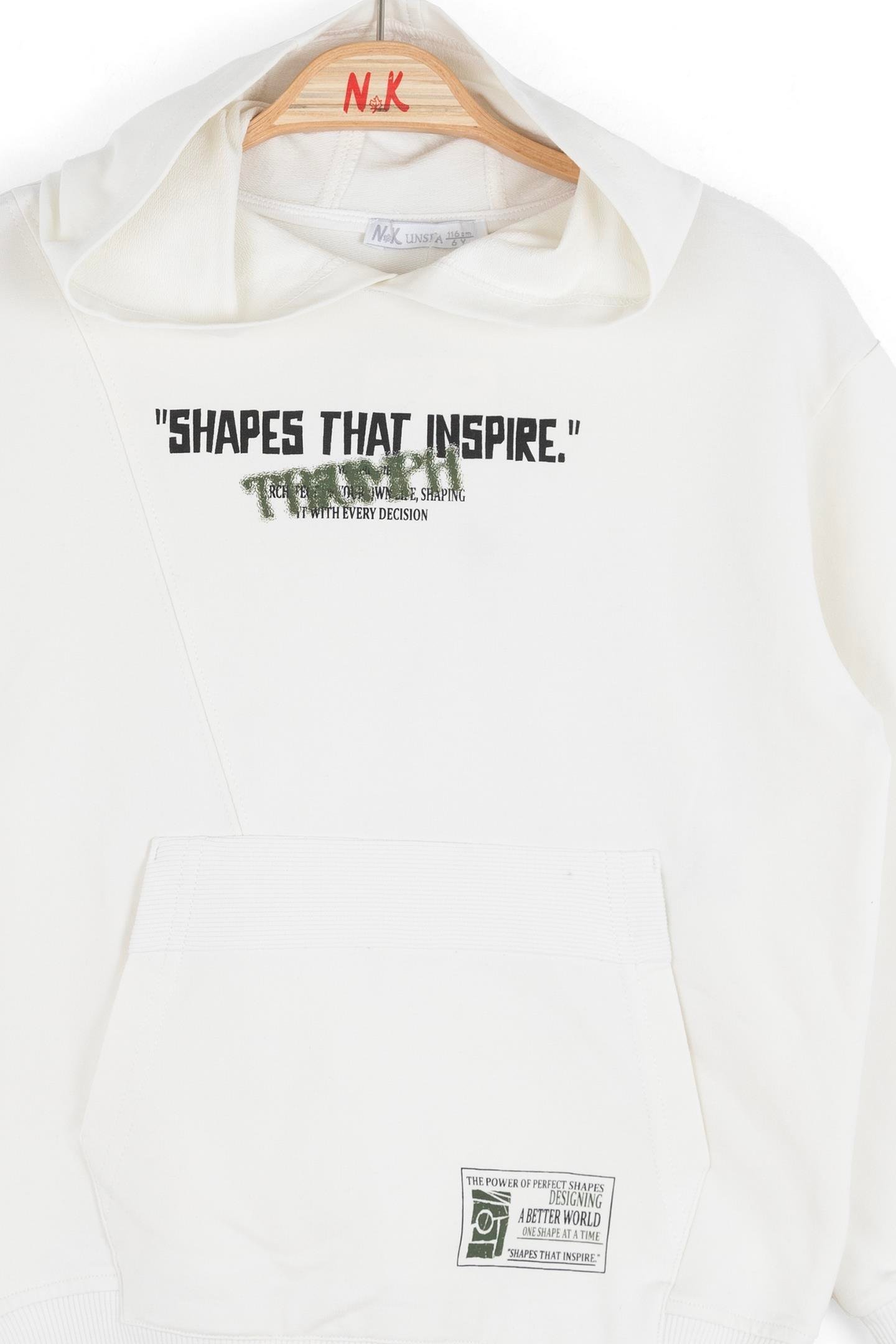 Nk Erkek Çocuk Power Sweatshirt 4-8 Yaş Ekru