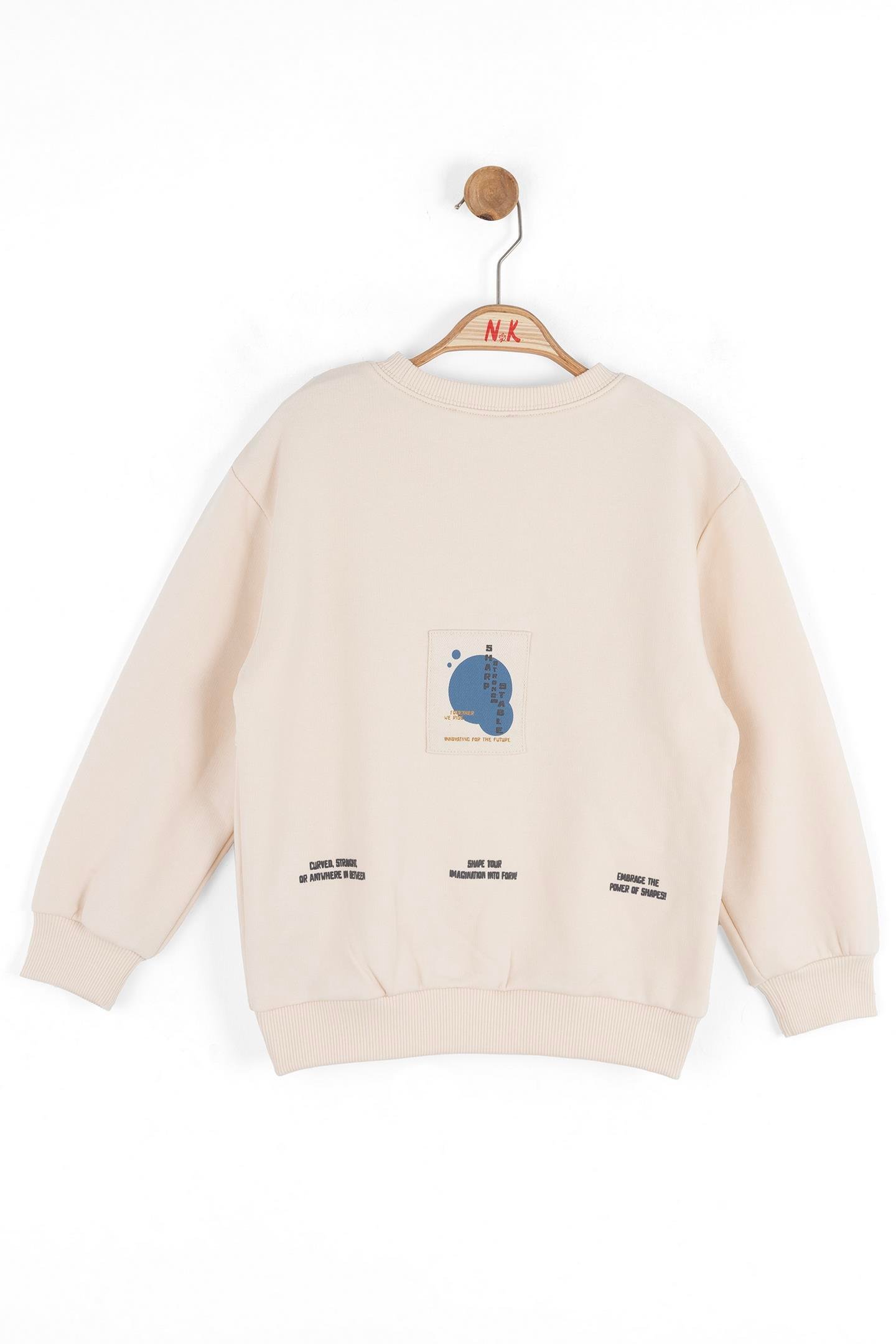 Nk Erkek Çocuk Power Sweatshirt 4-8 Yaş Krem