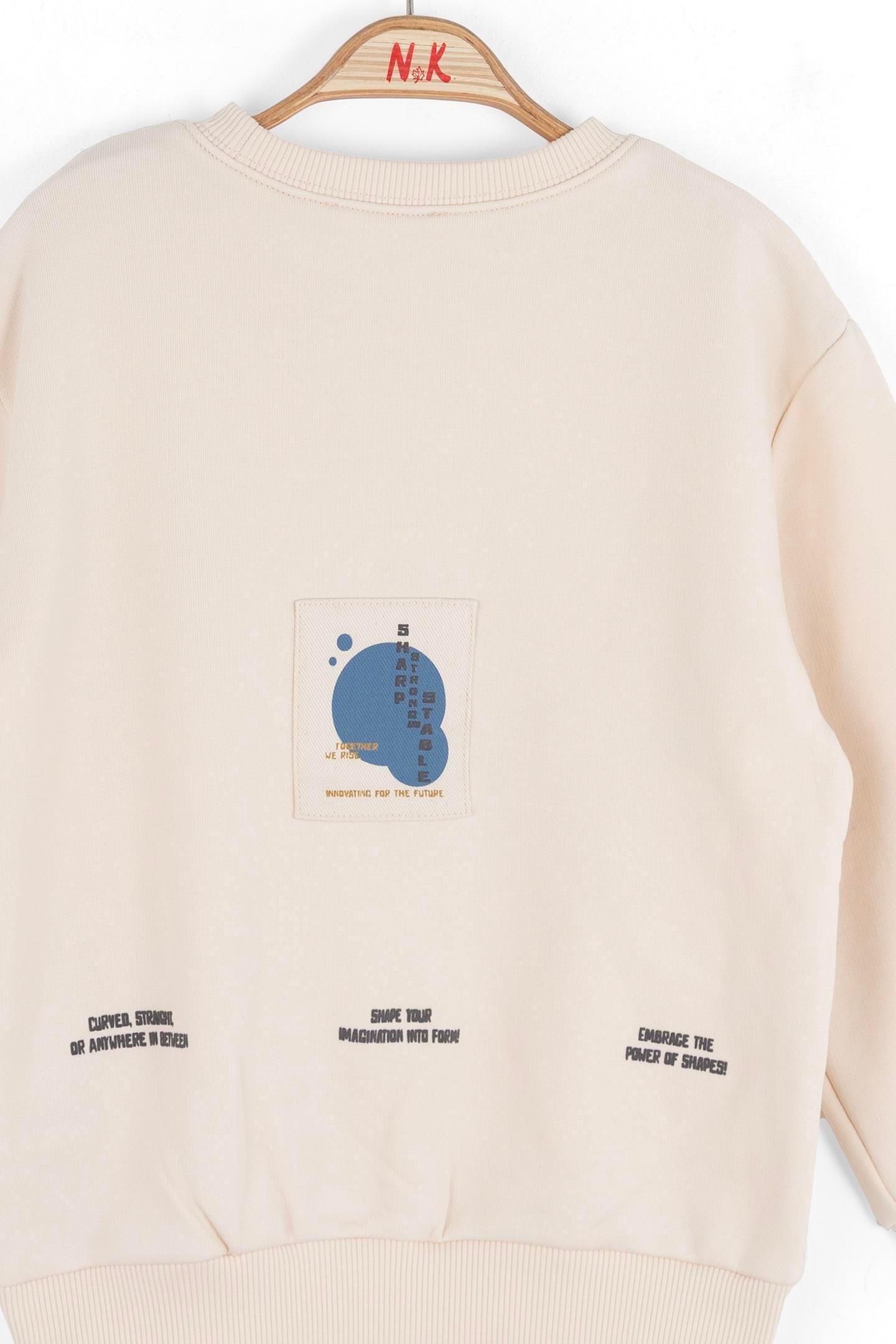 Nk Erkek Çocuk Power Sweatshirt 4-8 Yaş Krem