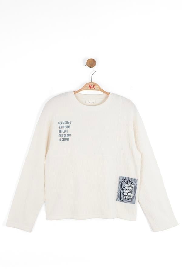 Nk Erkek Çocuk Reflect Sweatshirt 8-14 Yaş Ekru