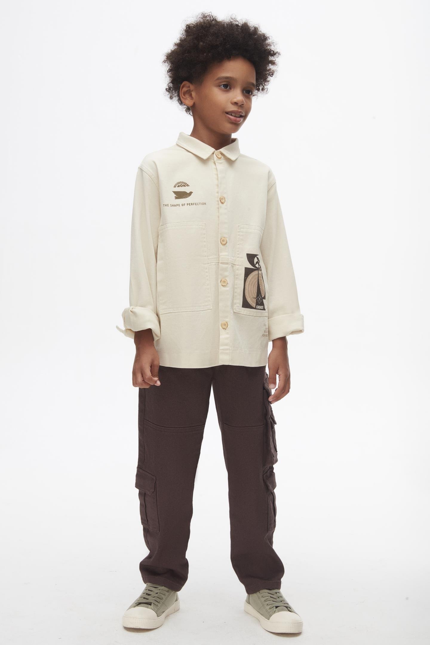 Nk Erkek Çocuk Sarmal Gömlek 8-14 Yaş KREM