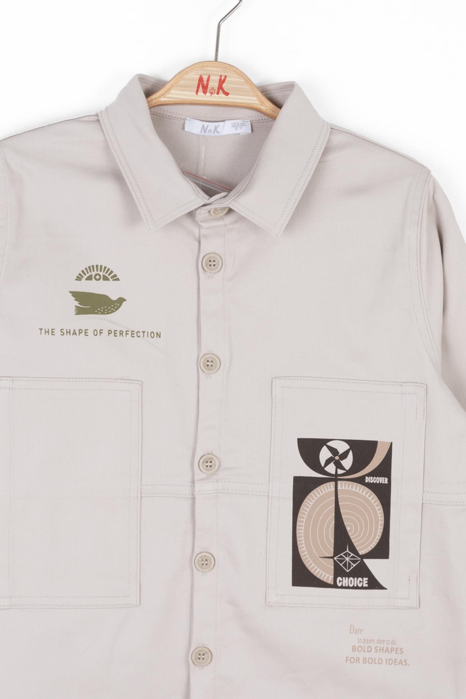 Nk Erkek Çocuk Sarmal Gömlek 8-14 Yaş KREM