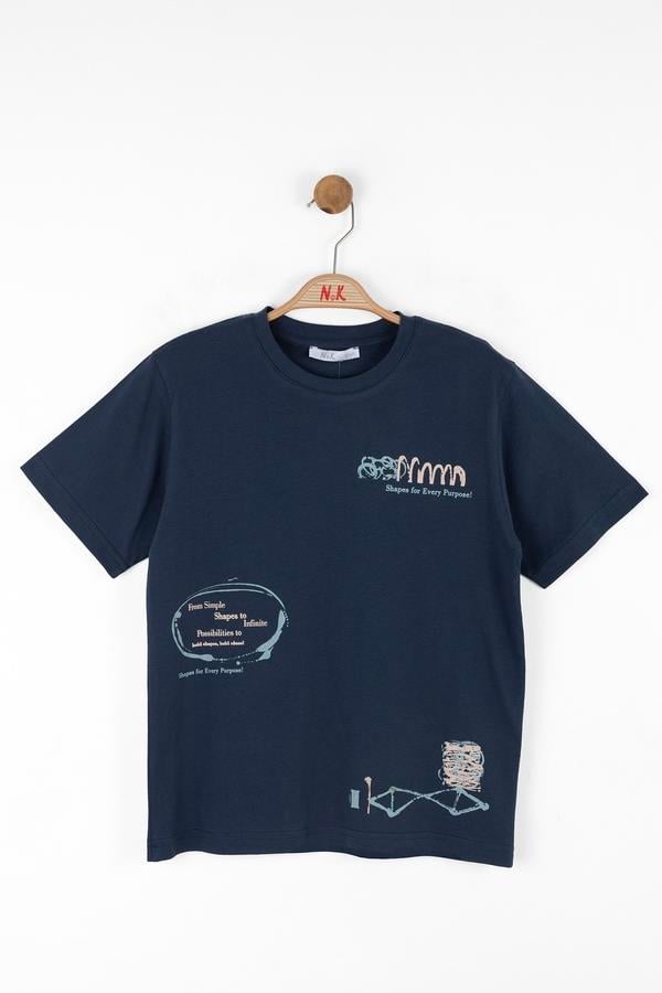 Nk Erkek Çocuk Simple Tshirt 8-14 Yaş İndigo