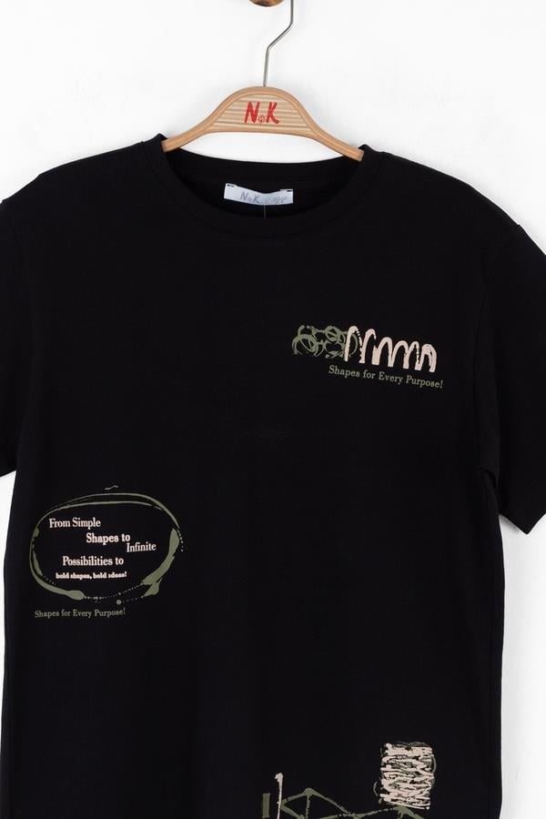 Nk Erkek Çocuk Simple Tshirt 8-14 Yaş Siyah