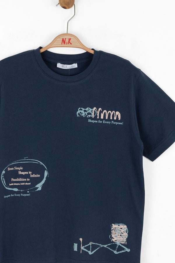 Nk Erkek Çocuk Simple Tshirt 8-14 Yaş İndigo