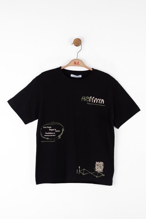 Nk Erkek Çocuk Simple Tshirt 8-14 Yaş Siyah