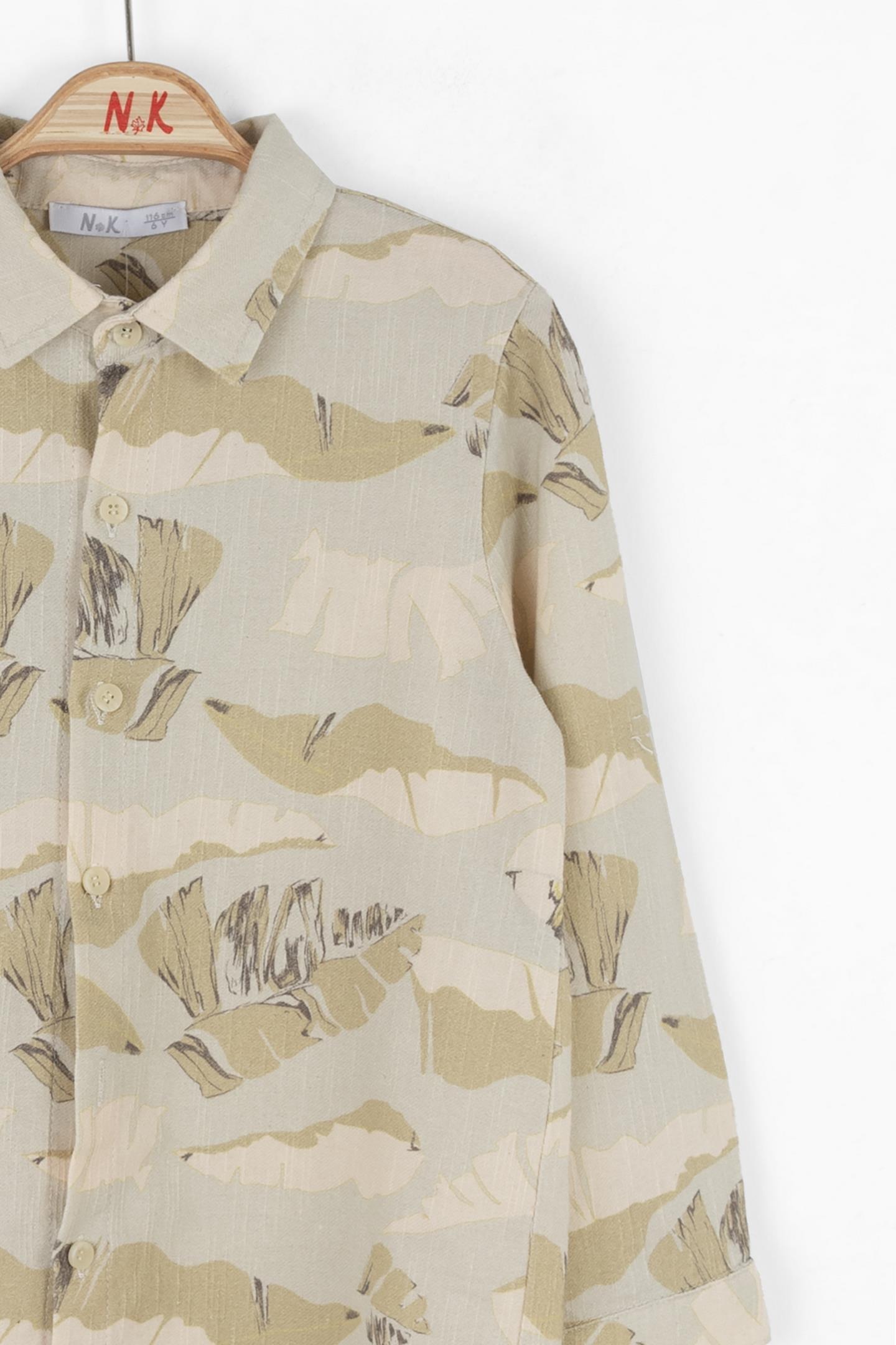 Nk Erkek Çocuk Soft Gömlek 4-8 Yaş Yeşil