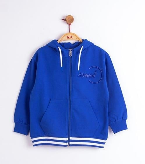 Nk Erkek Çocuk Speed Fermuarlı Sweatshirt 4-8 Yaş MAVİ