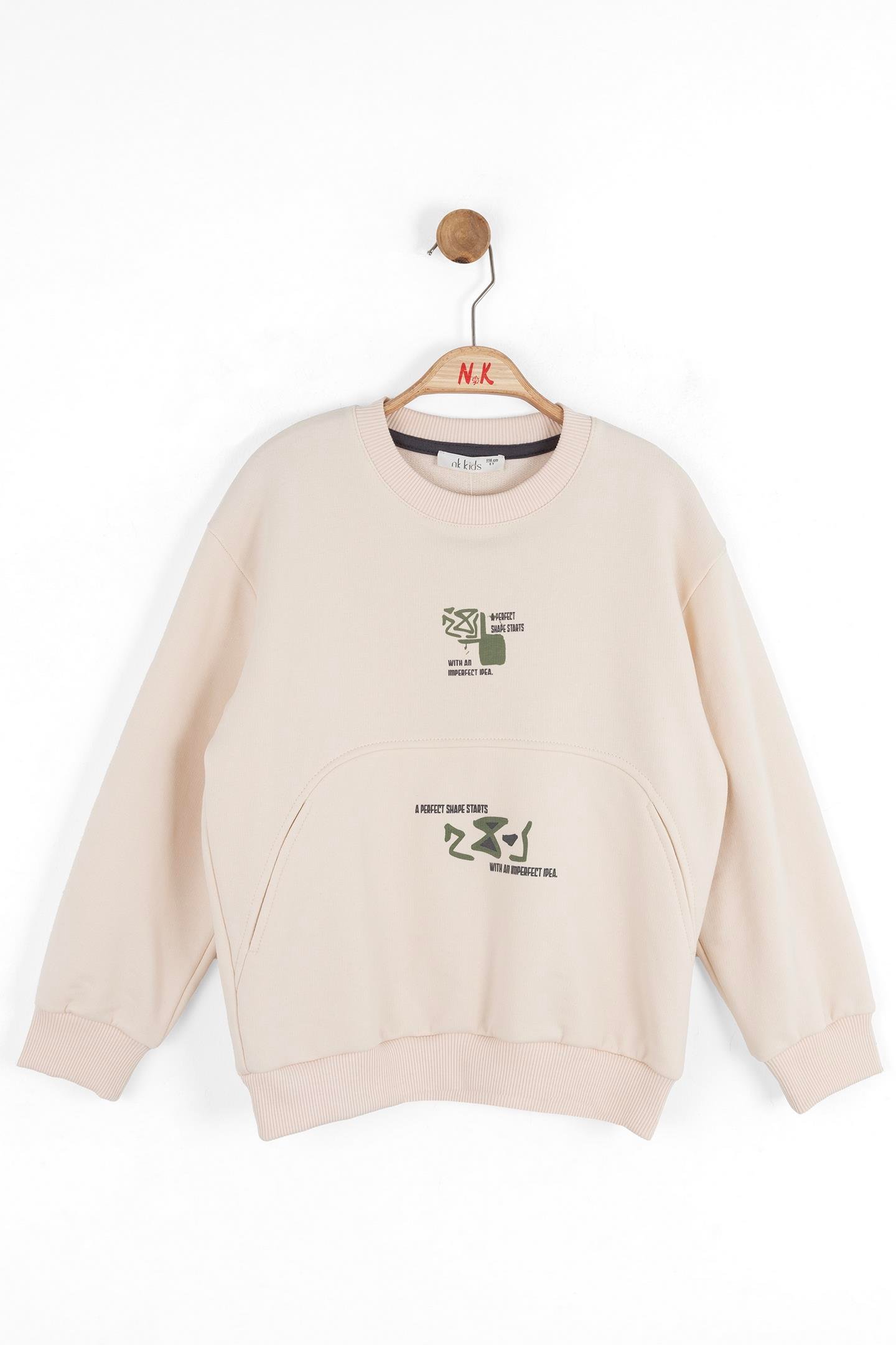 Nk Erkek Çocuk Start Sweatshirt 4-8 Yaş Krem