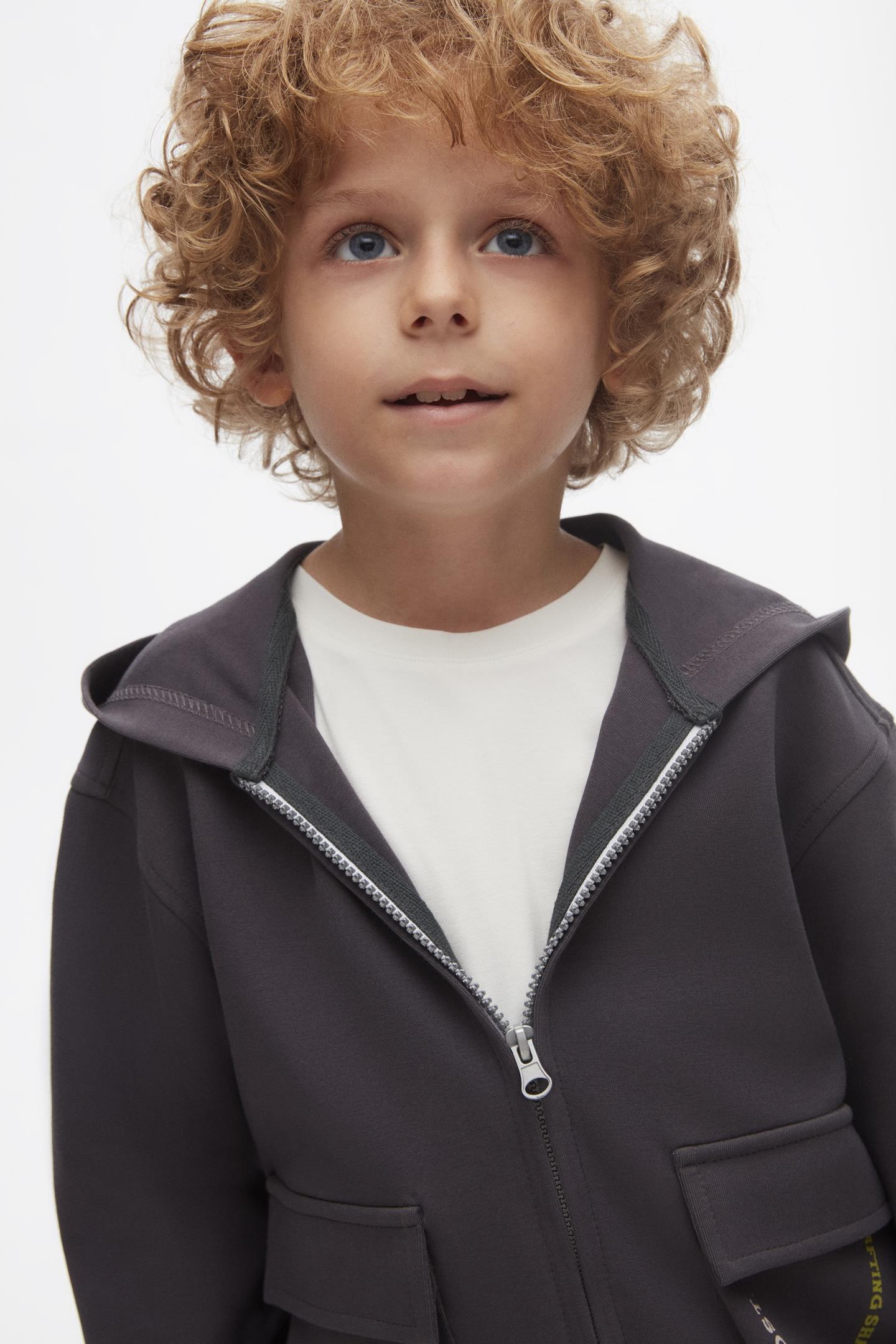 Nk Erkek Çocuk Steel Fermuarlı Hırka 4-8 Yaş ANTRASİT