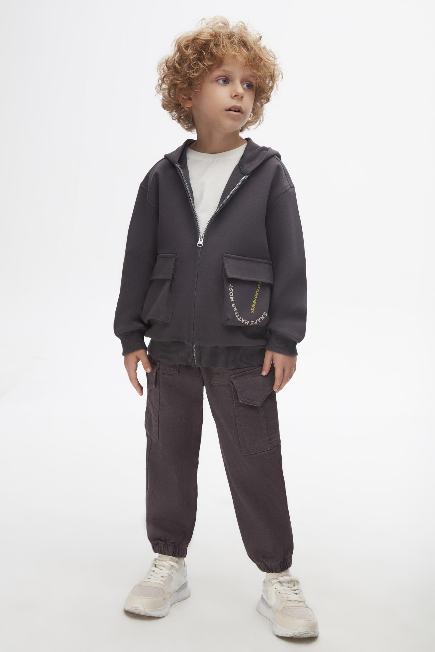 Nk Erkek Çocuk Steel Fermuarlı Hırka 4-8 Yaş ANTRASİT