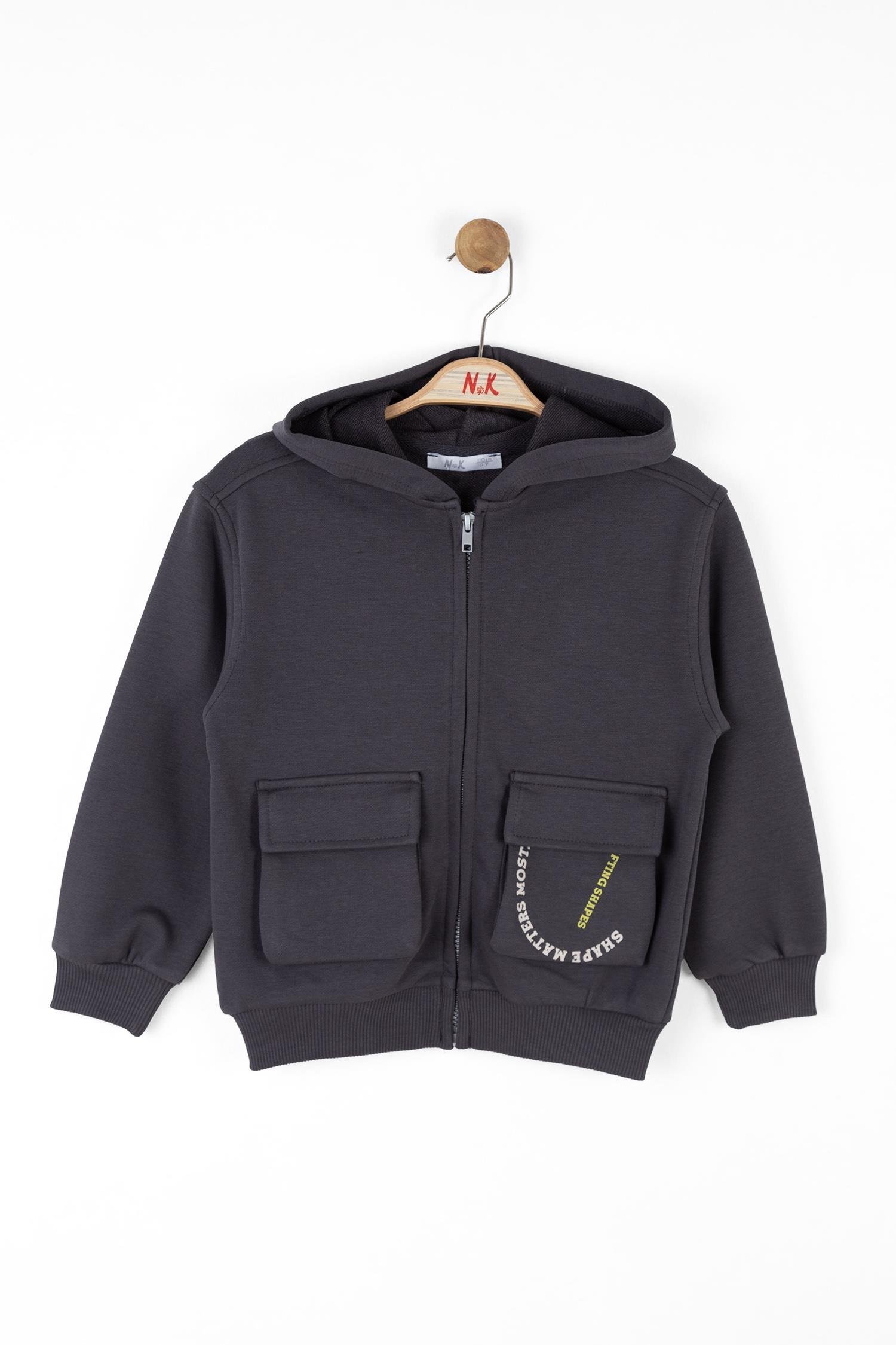 Nk Erkek Çocuk Steel Fermuarlı Hırka 4-8 Yaş ANTRASİT
