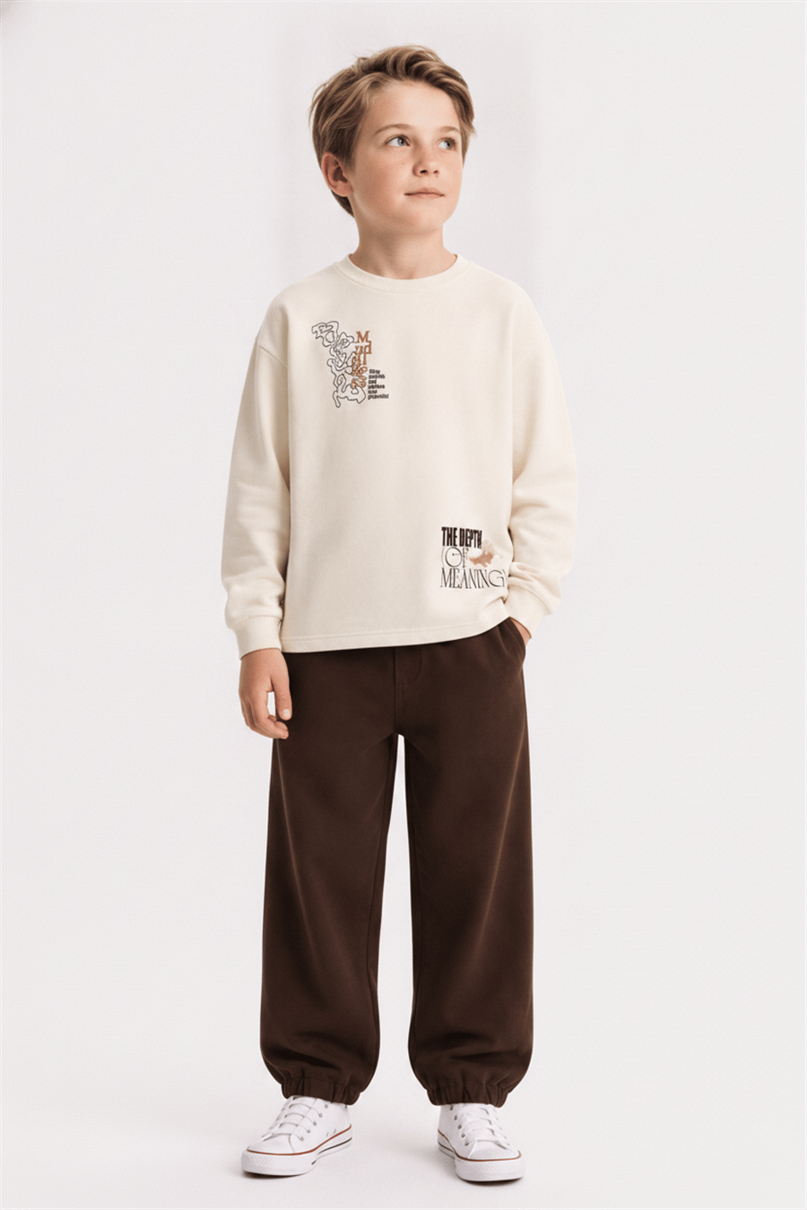 Nk Erkek Çocuk Step Sweat 8-14 Yaş Krem