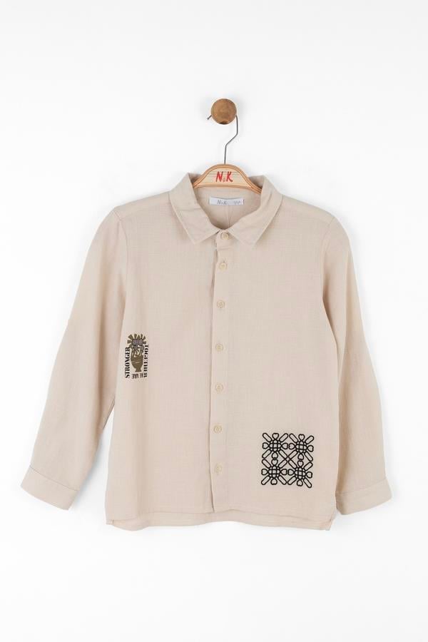 Nk Erkek Çocuk Stronger Gömlek 8-14 Yaş Krem