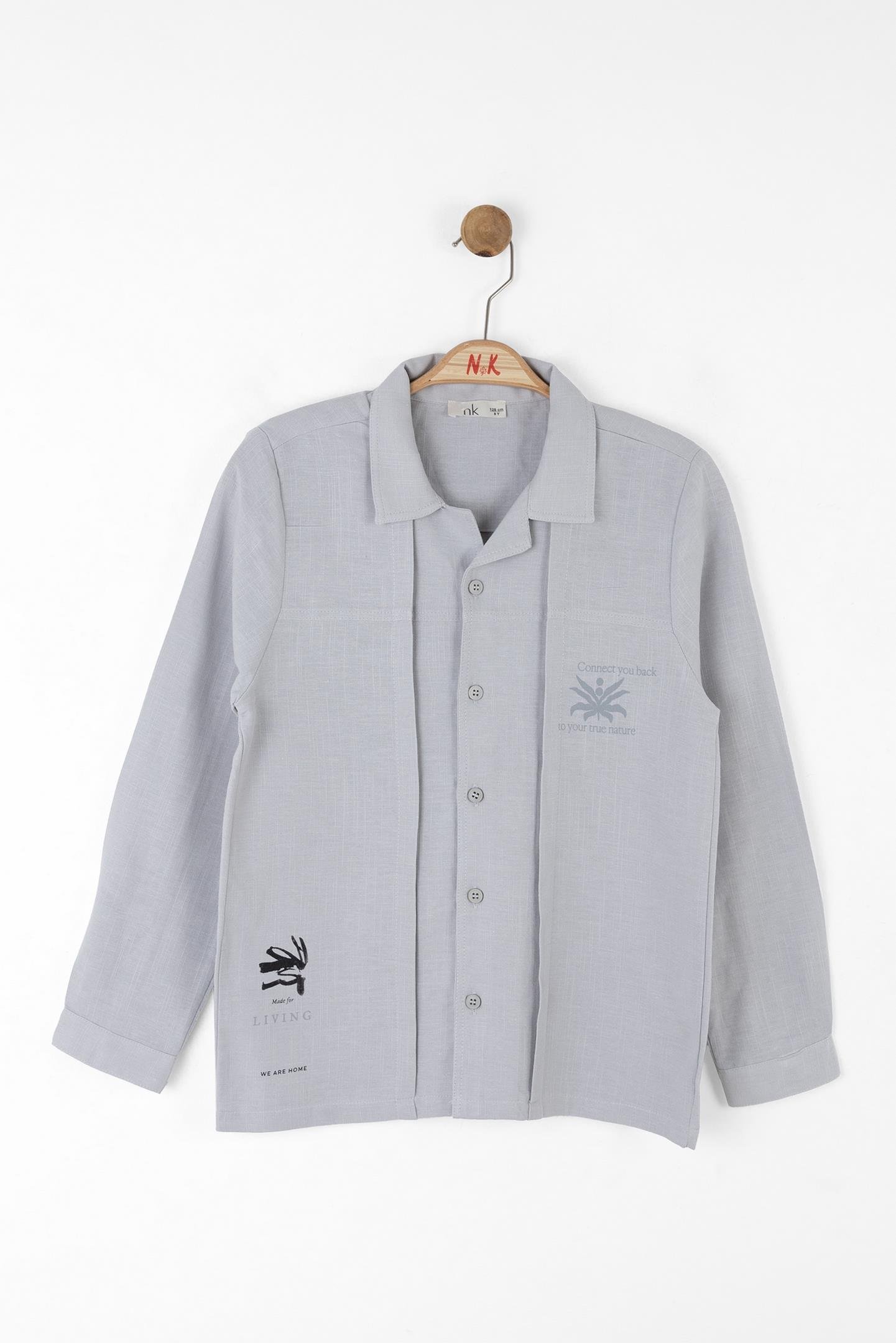Nk Erkek Çocuk True Gömlek 8-14 Yaş Gri