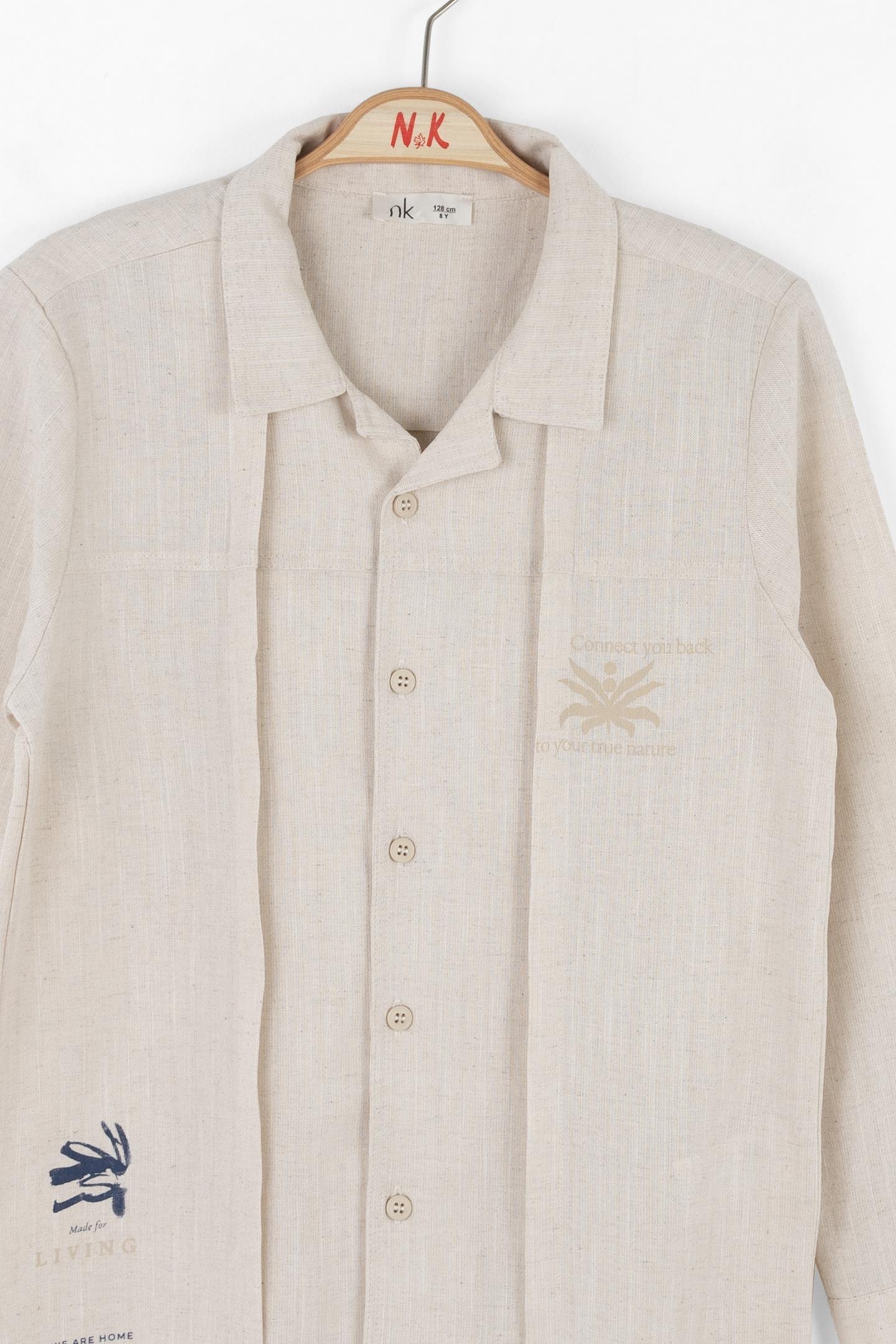 Nk Erkek Çocuk True Gömlek 8-14 Yaş Krem