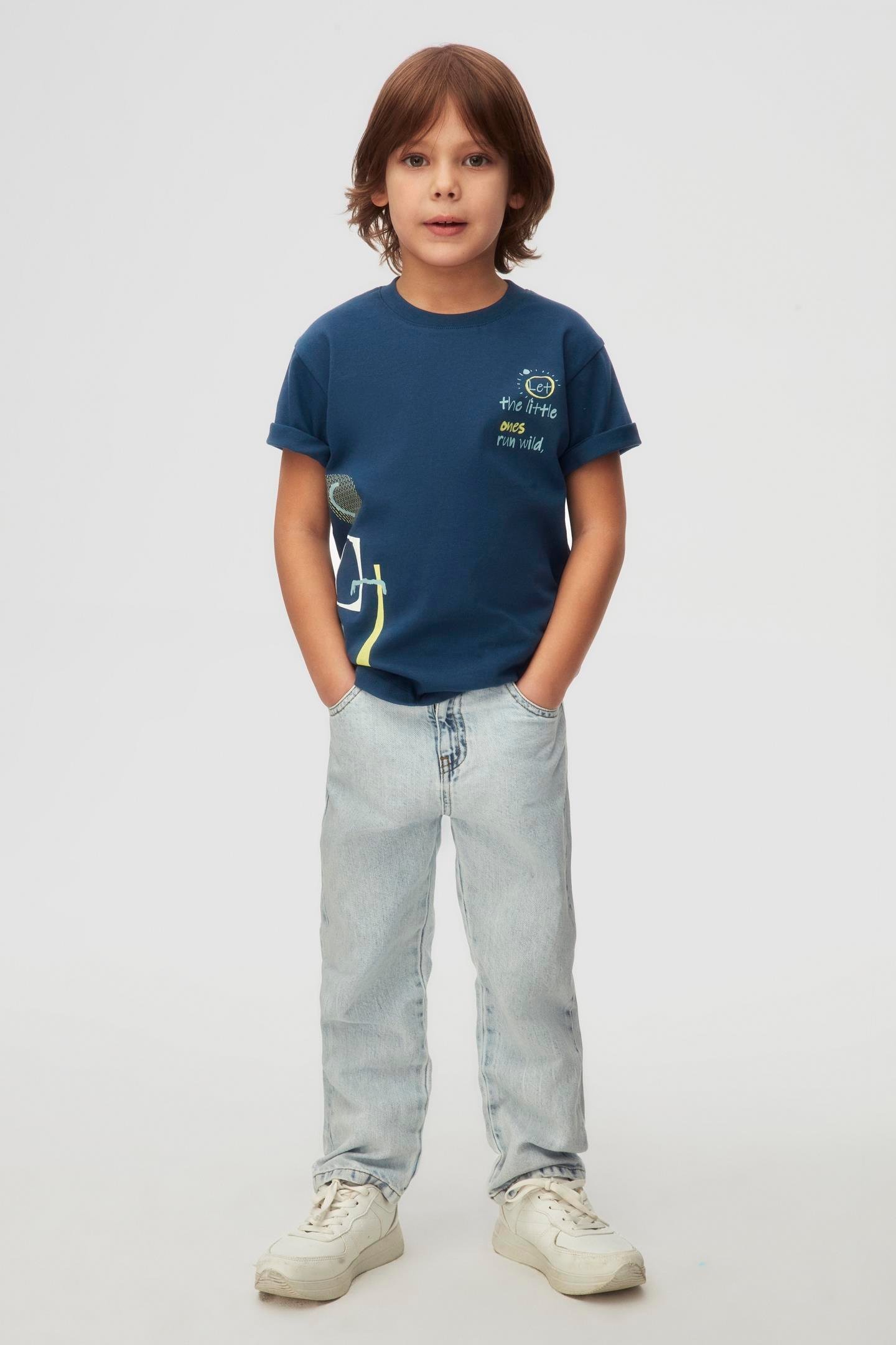 Nk Erkek Çocuk Wild Tshirt 4-8 Yaş İndigo