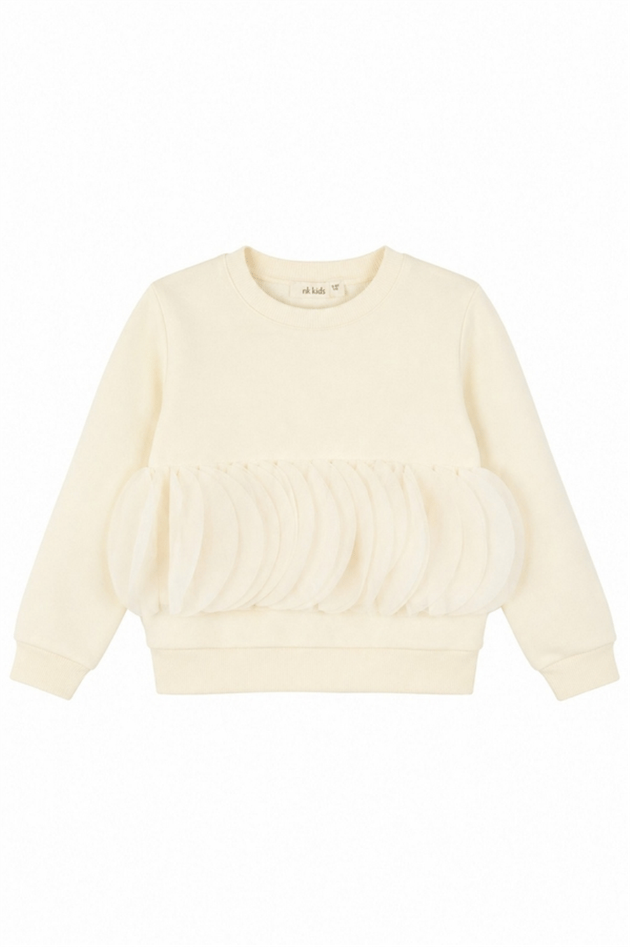 Nk Kız Bebek Crepe Sweat 1-4 Yaş Krem